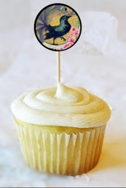 Crow Cup Cake Topper